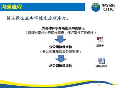 华农财险诉讼财产保全责任保险PPT